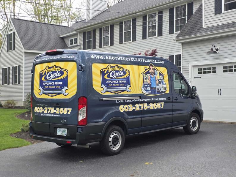 Another Cycle Appliance Repair van parked outside a customer's home